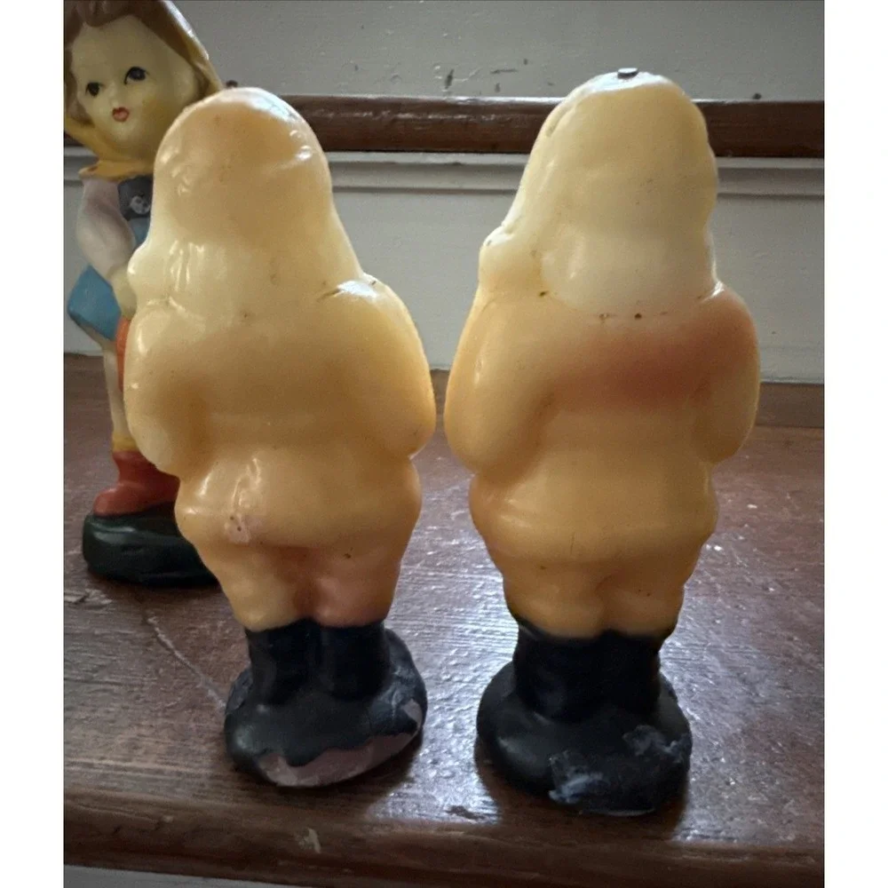 Vintage 5-Snowmen,2-Santa,2-pillar,2-standing boy & girl,‎ 1 mini girl candles